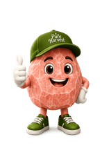 Pinky, the Pure Harvest salt mascot