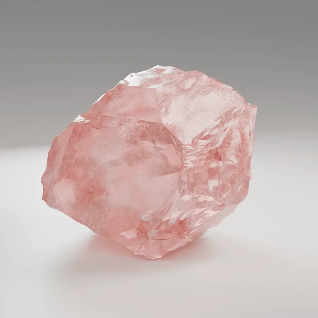 Illustrative pink salt crystal
